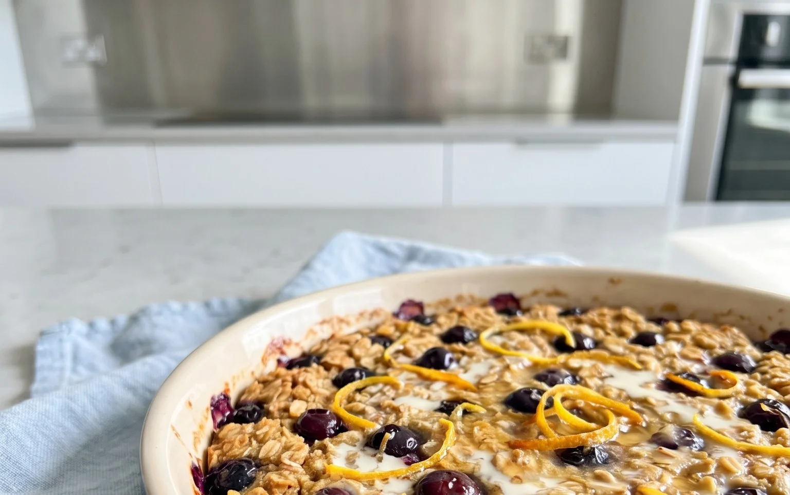 Lemon Blueberry Baked Oats