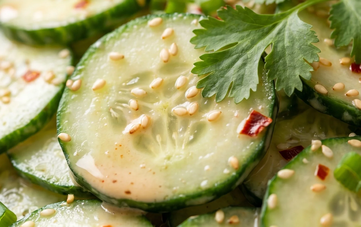 Creamy Asian Cucumber Salad Bowl