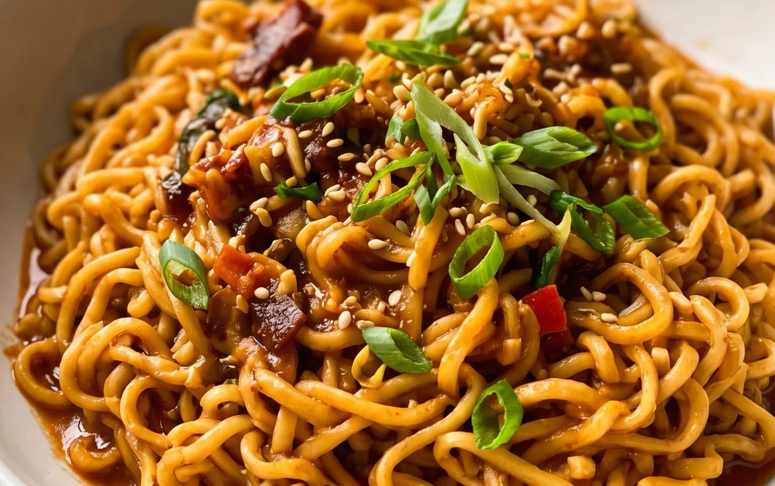 Easy Saucy Ramen Noodles