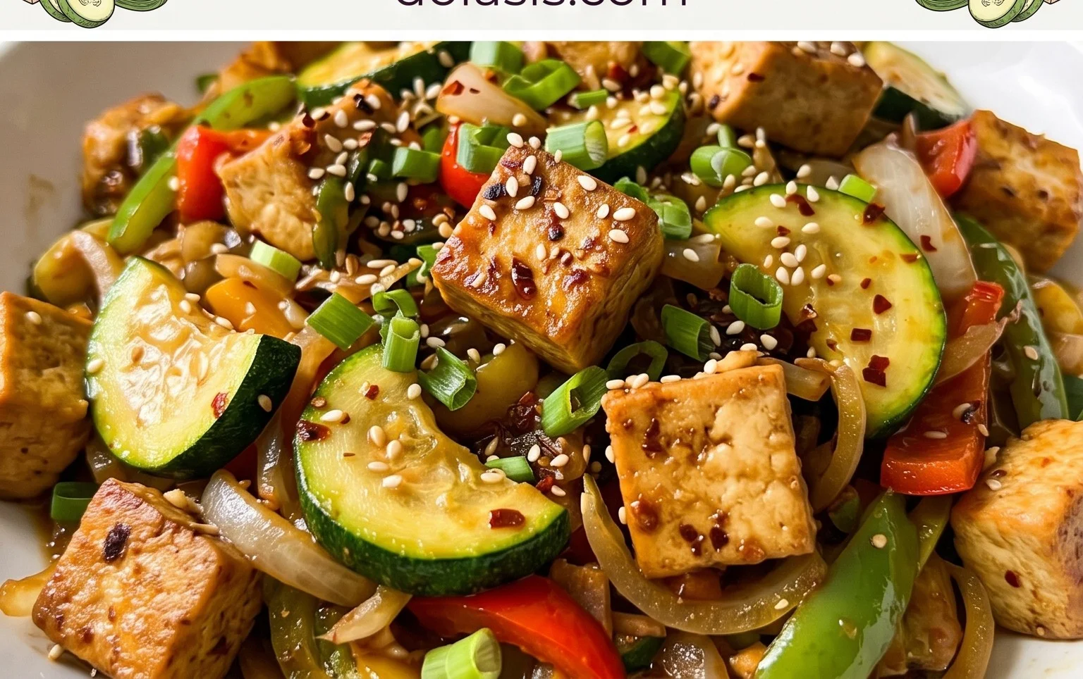 Zucchini Stir Fry With Tofu (Vegan)