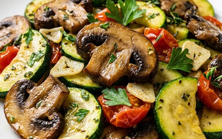 Skillet Zucchini and Mushrooms