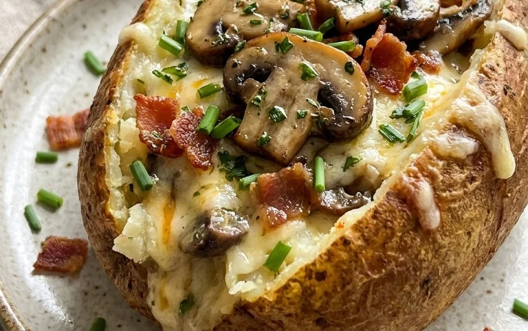 The Ultimate Stuffed Baked Potatoes with Mushrooms