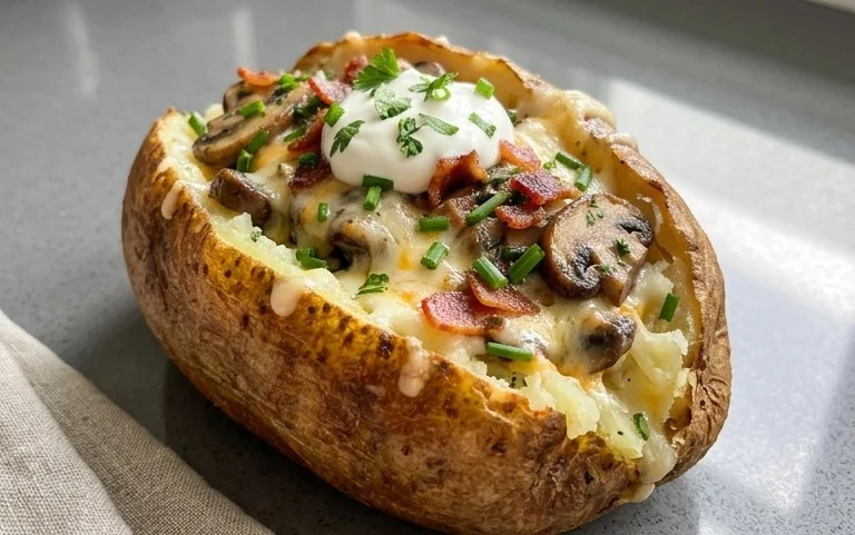 The Ultimate Stuffed Baked Potatoes with Mushrooms