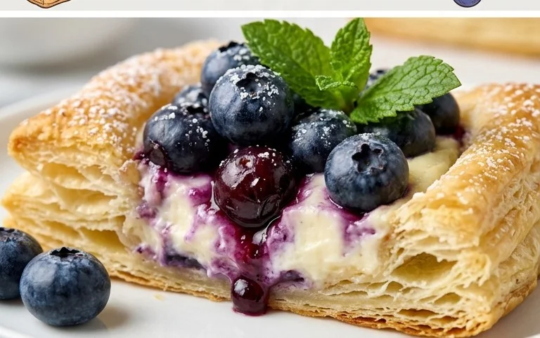 Blueberry Cream Cheese Puff Pastry