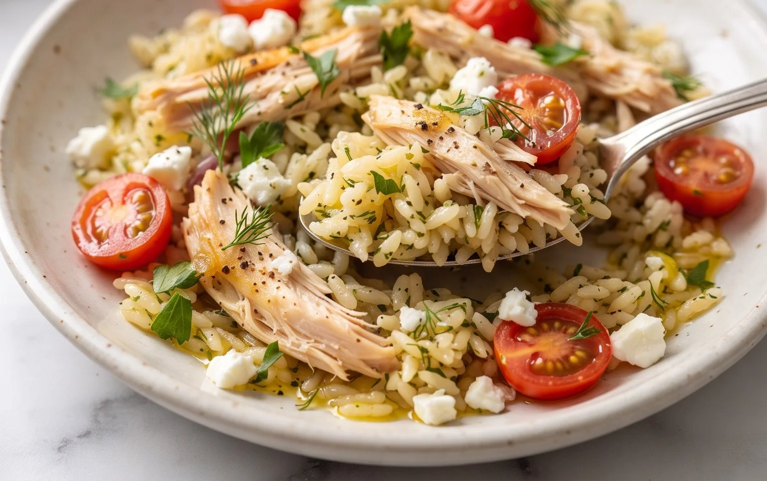 Greek Chicken and Lemon Rice (30 Minutes, One-Pot)