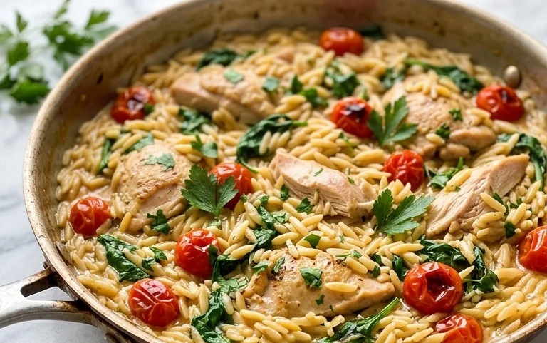 Chicken Orzo (30-Minutes, One-Pan)