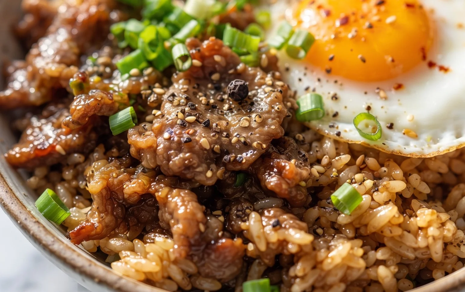 Beef Pepper Rice Bowl is a delicious meal option.