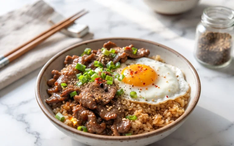 Beef Pepper Rice Bowl is a delicious meal option.