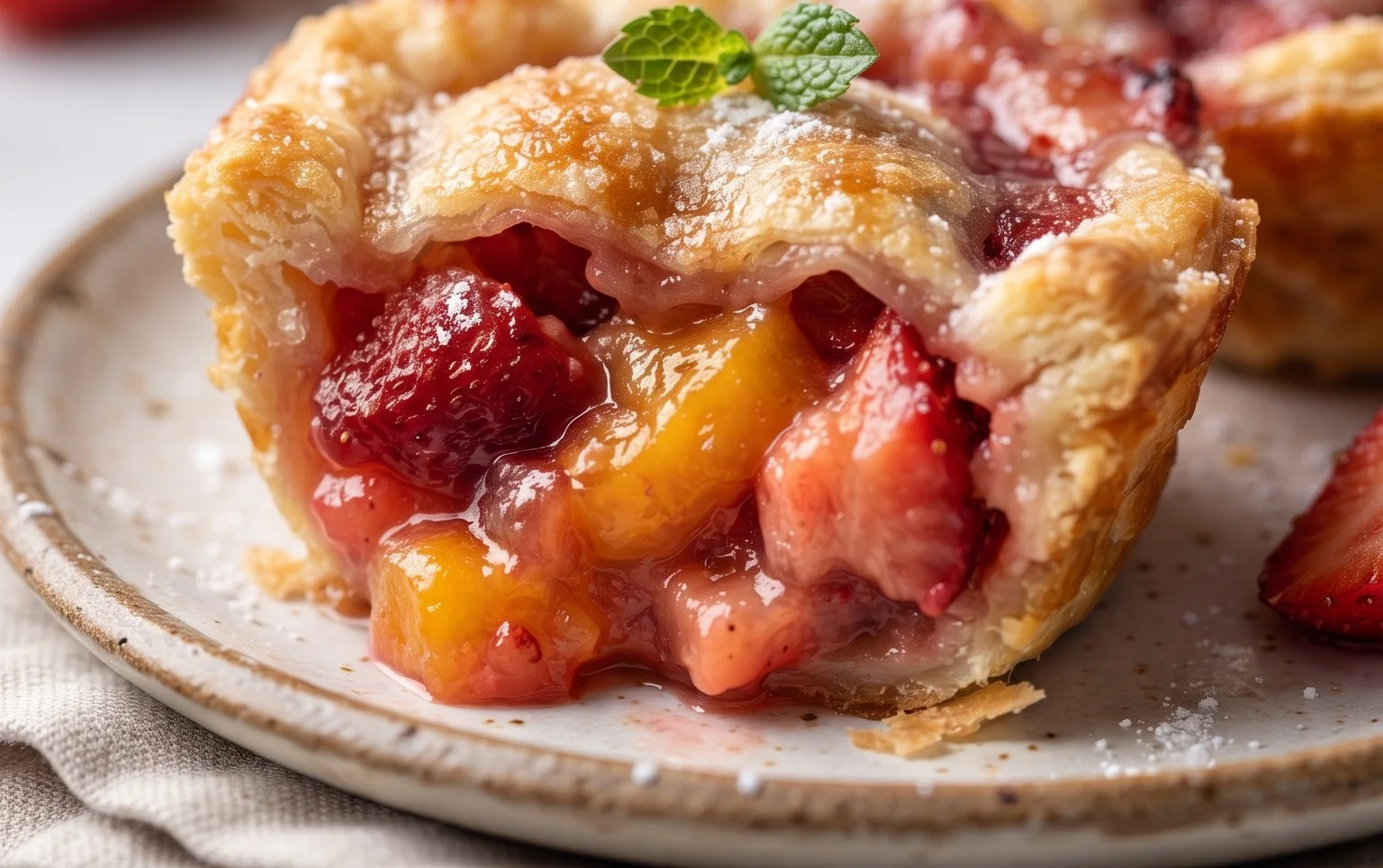 Strawberry Peach Pie Bites
