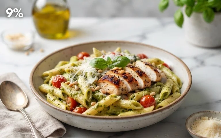 Creamy Chicken Pesto Pasta