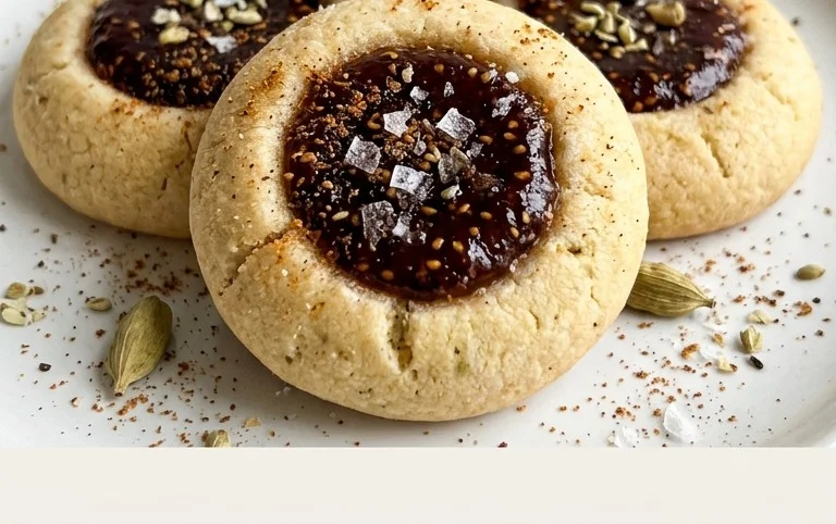 Cardamom Fig Thumbprint Cookies