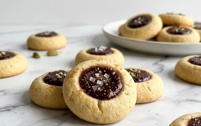 Cardamom Fig Thumbprint Cookies