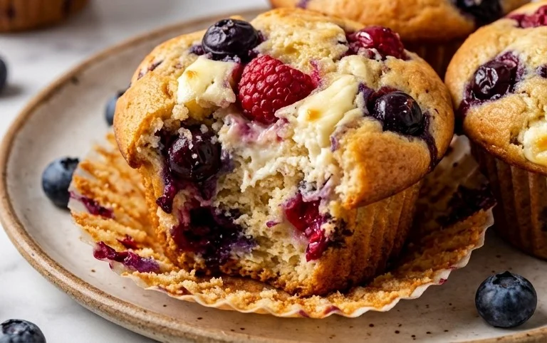 Berry Cream Cheese Muffins