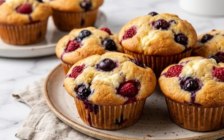Berry Cream Cheese Muffins