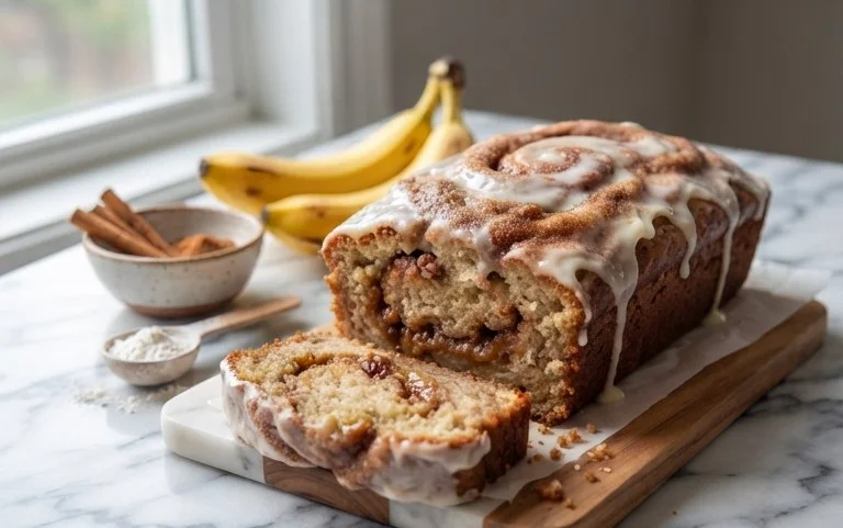 Cinnamon Roll Banana Bread