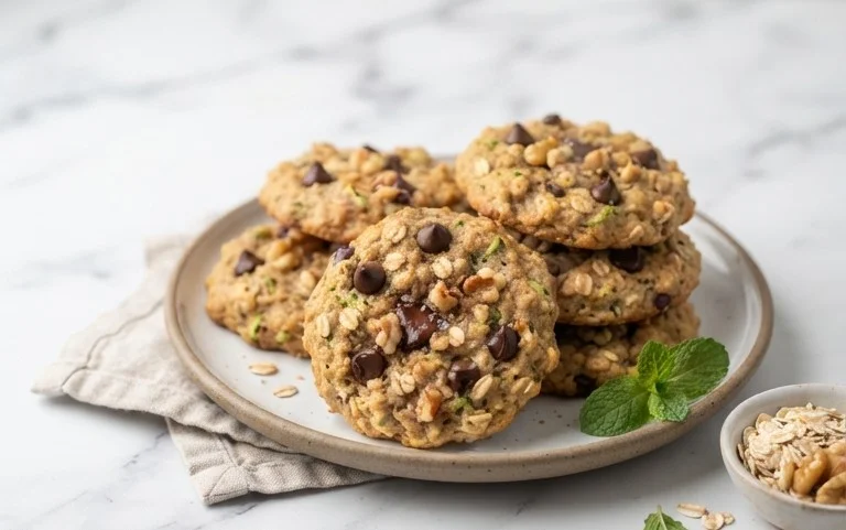 Healthy Zucchini Oatmeal Cookies