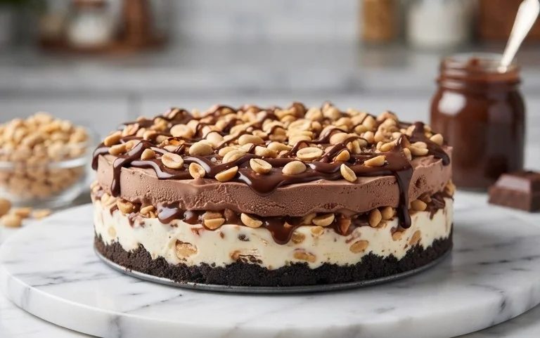 Buster Bar Ice Cream Cake