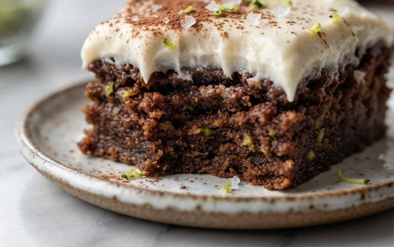 Zucchini Brownies with 1 minute Frosting!