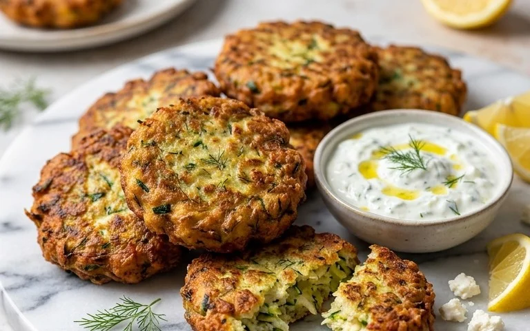 Kolokithokeftedes (Greek Zucchini Fritters)